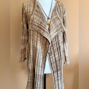 Jones New York long open front sweater